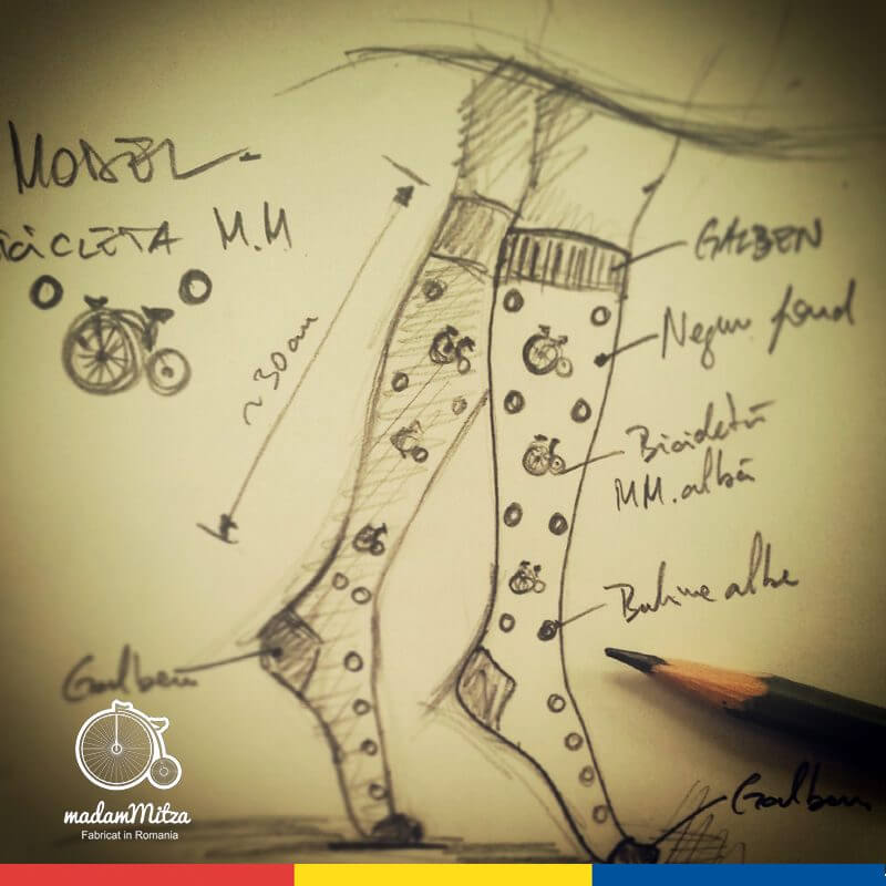 model Bicicleta sosete madam mitza